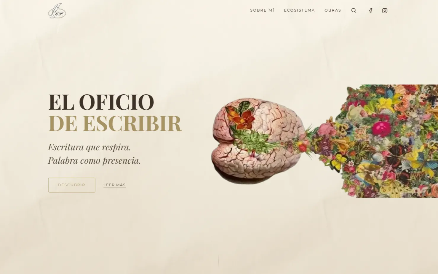 Captura de la web de Elena Piles, escritora
